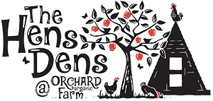 Graphic representation of the Hen's Dens logo